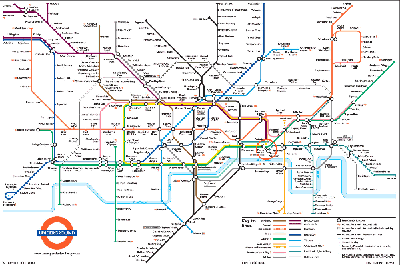 Click to view a large version of the Tube map or right click 'Save As' to store the map on your computer/device