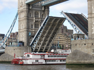 Passing under London bridge